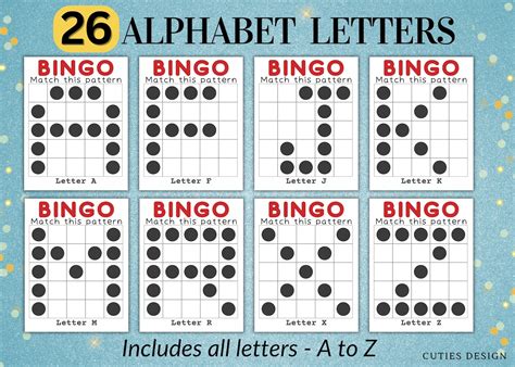 bingo letters patterns.
